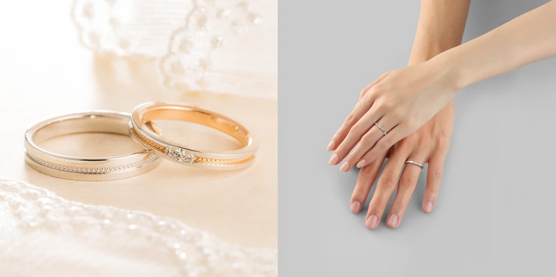 Dione雙金對戒、Alceste淺棕金雙金對戒 Dione雙金對戒、Alceste淺棕金雙金對戒