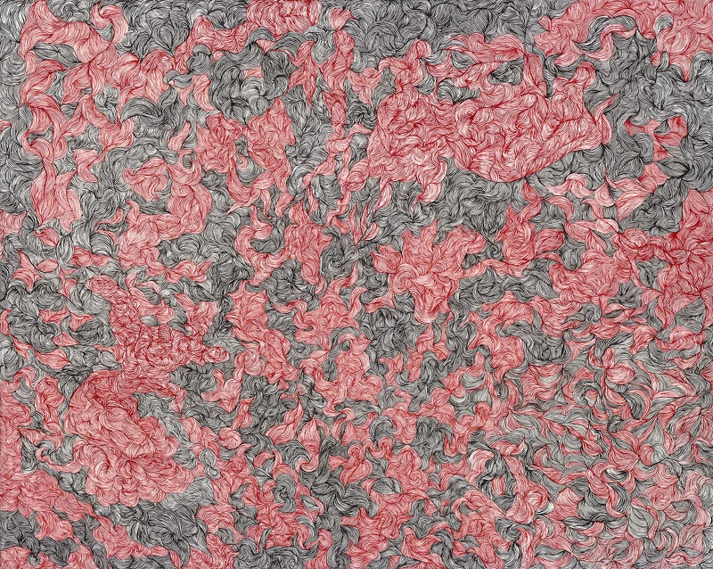 李心潔「黑暗中起舞」2023_壓克力顏料、畫布_122×153cm