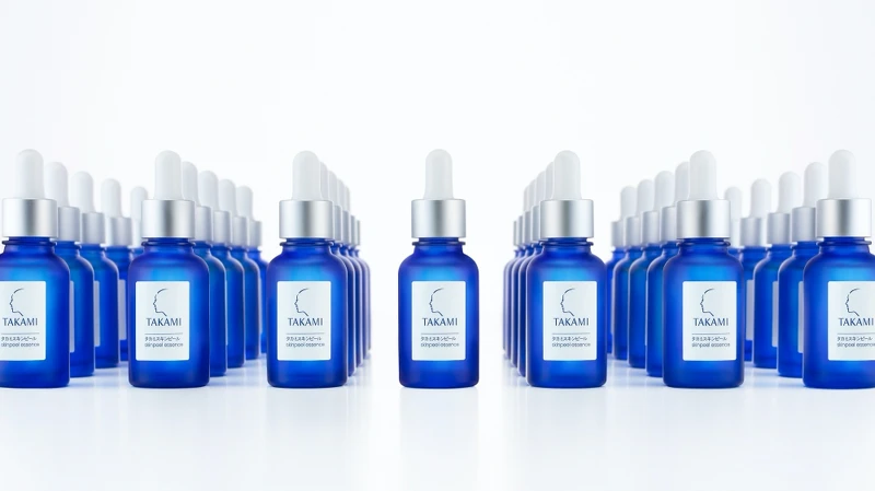 TAKAMI角質道小藍瓶情境美圖。