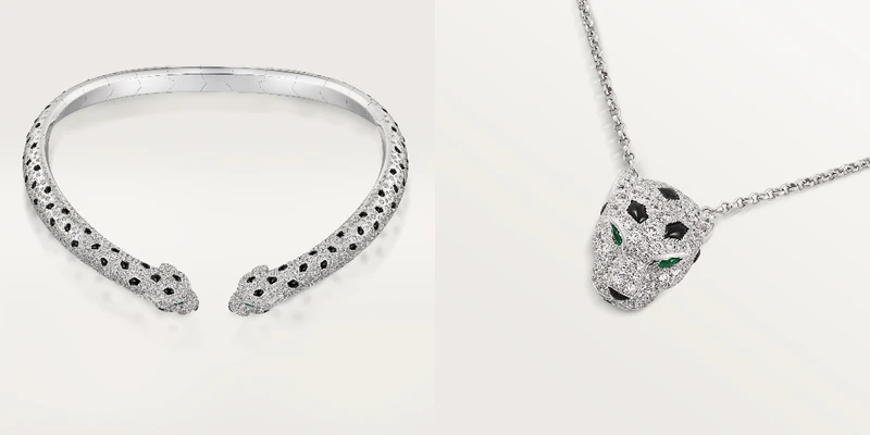 La Panthère de Cartier白K金鋪鑽項鍊、La Panthère de Cartier白K金鋪鑽項鍊