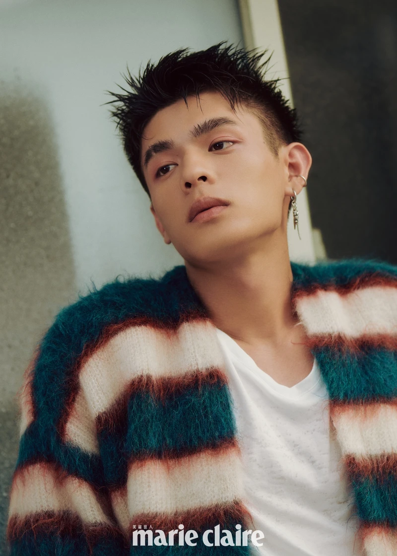 邱以太:條紋馬海毛針織衫,Isabel Marant。 邱以太:條紋馬海毛針織衫,Isabel Marant。