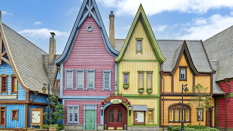 園區內房屋充斥濃厚挪威風情