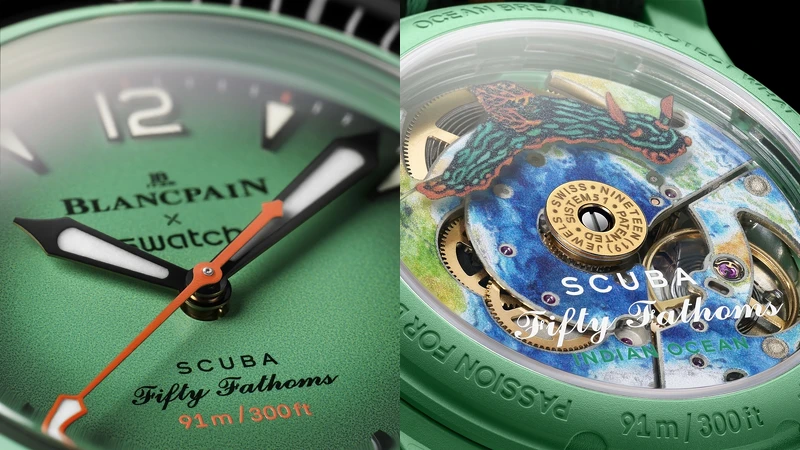 INDIAN OCEAN (印度洋) 印有印度洋和Nembrotha Kubaryana 裸鰓類動物數位印花圖案