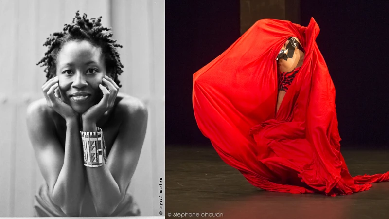 （左）Wanjiru Kamuyu headshot by Cyril Mulon（右）Portraits in red by Stephane Choucan