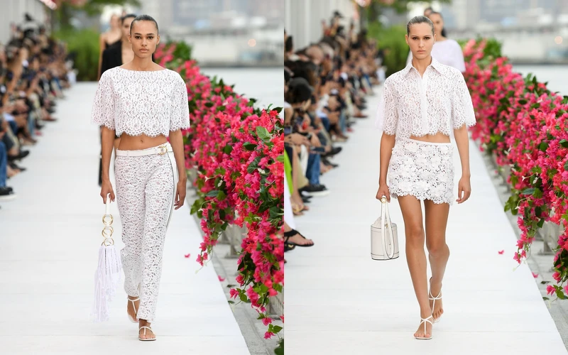 以Jane Birkin為靈感的短版蕾絲上衣。 以Jane Birkin為靈感的短版蕾絲上衣。