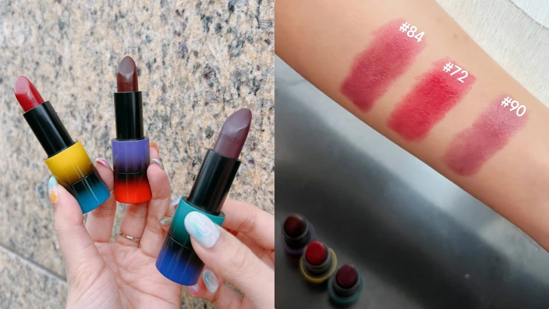 愛馬仕Rouge Hermès唇妝系列2023秋冬限量版唇膏手部試色。 愛馬仕Rouge Hermès唇妝系列2023秋冬限量版唇膏手部試色。