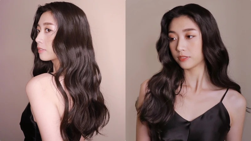 模特兒體驗KERASTASE巴黎卡詩黑鑽極萃逆時課程後的秀髮光澤。 模特兒體驗KERASTASE巴黎卡詩黑鑽極萃逆時課程後的秀髮光澤。