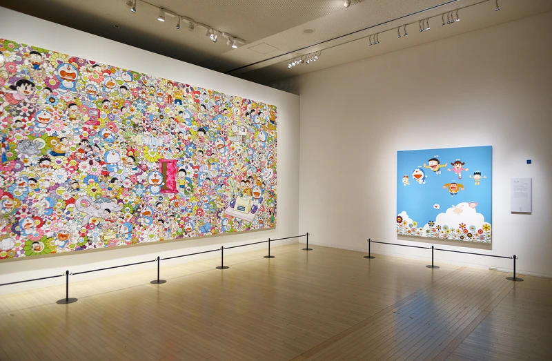 村上隆「這樣的事情真好 能實現的話更好」©2017 Takashi Murakami／Kaikai KikiCo.,Ltd.All Rights Reserved. ©Fujiko-Pro。「我與弟弟與哆啦A夢的暑假」©Fujiko-Pro＆Takashi Murakami／Kaikai Kiki 2002。