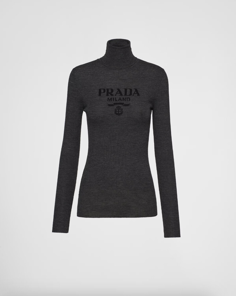 超精紡羊毛樽領毛衣（灰）