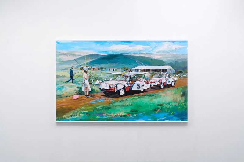 Tatsuya Yokosaka_SUPER DRY_2023_Acrylic paint on canvas , on PVC_146 89.4 x 6cm