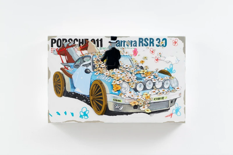 Tatsuya Yokosaka_ SKY BLUE_2023_Acrylic paint on canvas , on PVC_ 53x 33.3 cm