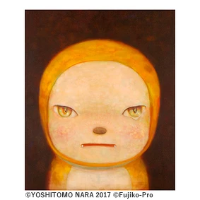 奈良美智「依然被胖虎搶走蝴蝶結的哆啦美@深夜」©YOSHITOMO NARA 2017 ©Fujiko-Pro。圖聯合數位文創提供
