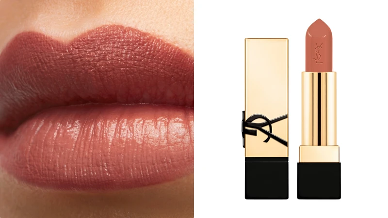 YSL奢華緞面唇膏(#NM赤裸謬思)，NT1,580