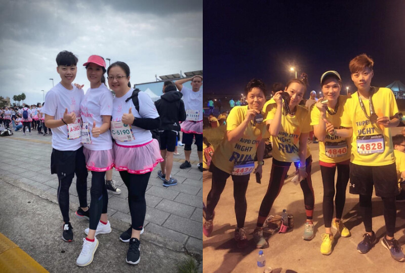 思辰分享會員小雪(左圖中)從0基礎,在Curves持續鍛鍊兩年後愛上路跑並完賽半馬。 思辰分享會員小雪(左圖中)從0基礎,在Curves持續鍛鍊兩年後愛上路跑並完賽半馬。