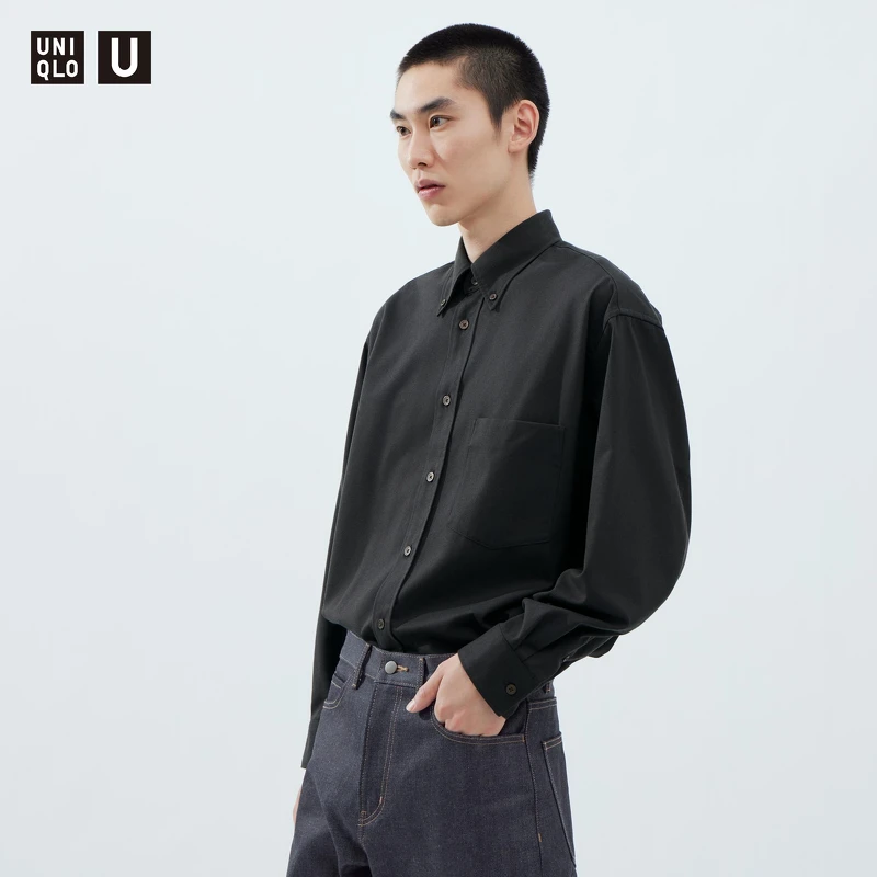 U 斜紋寬版襯衫(長袖) NT$1,290 。 U 斜紋寬版襯衫(長袖) NT$1,290 。