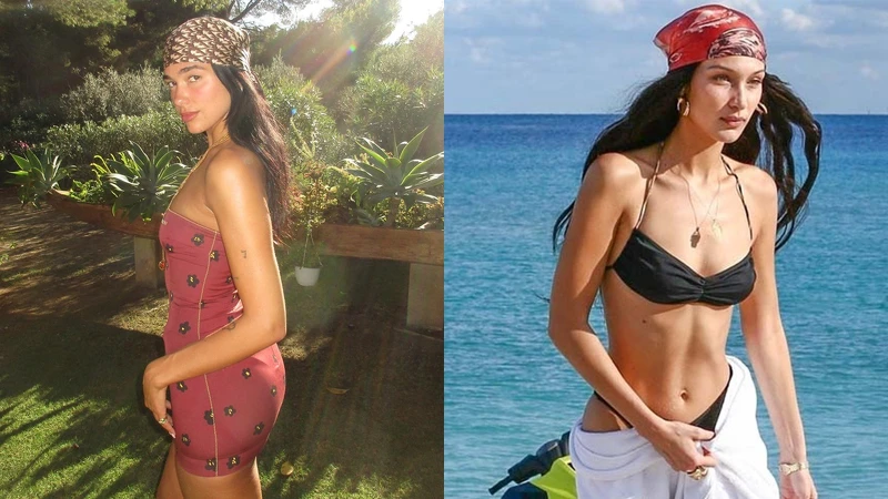 Dua Lipa與Bella Hadid。 Dua Lipa與Bella Hadid。