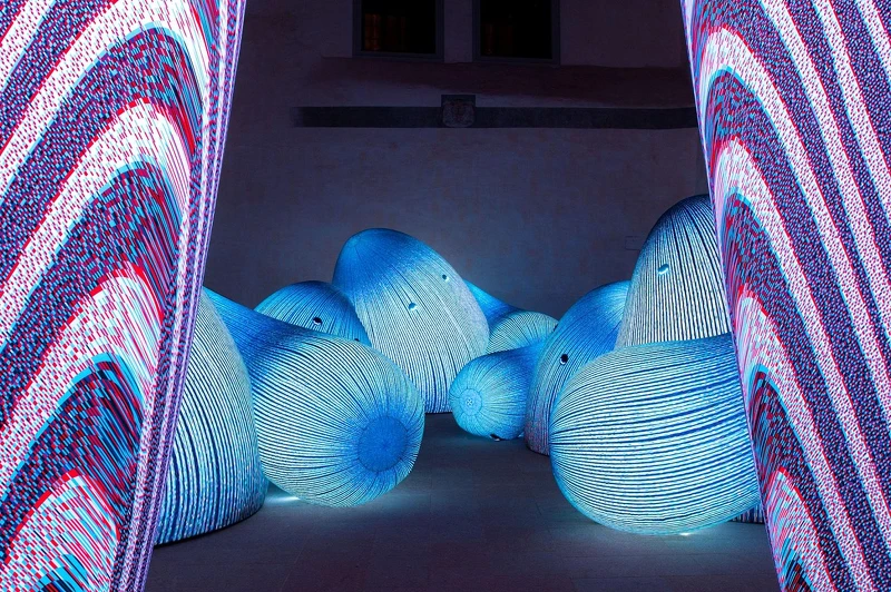 誠品生活新店│原展經典角色「沉睡山靈」，造型圓潤可愛吸睛。