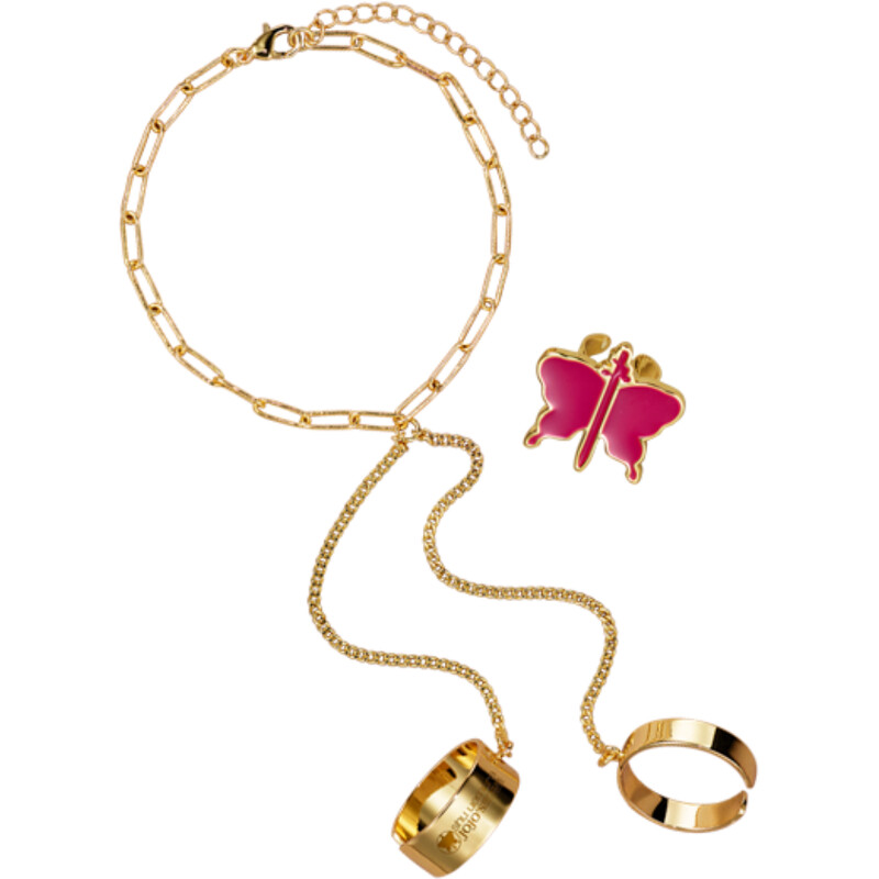 shu uemura植村秀X JOJO的奇妙冒險限量聯名彩妝周邊-JOJO造型耳夾+戒指手環組 shu uemura植村秀X JOJO的奇妙冒險限量聯名彩妝周邊-JOJO造型耳夾+戒指手環組