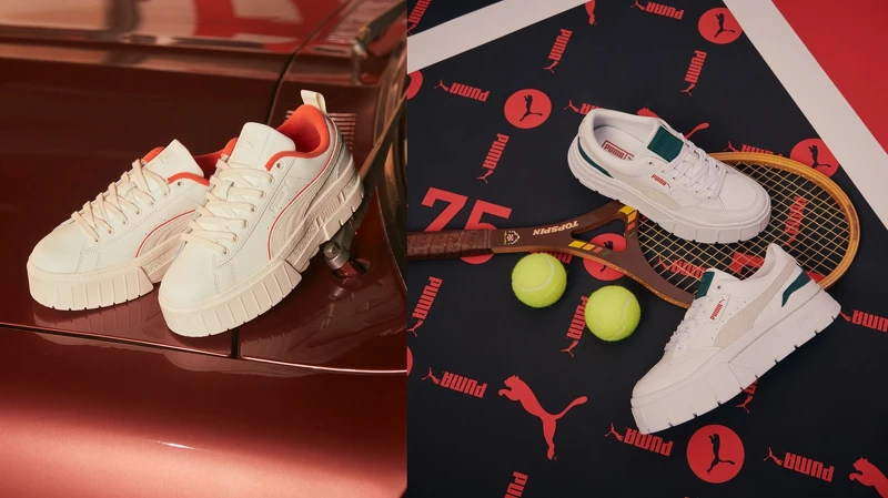 PUMA Mayze Stack系列鞋款,各NT3,580。 PUMA Mayze Stack系列鞋款,各NT3,580。