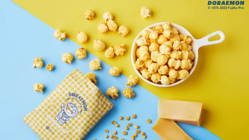 哆啦A夢 爆米花擁有高顏值包裝。 哆啦A夢 爆米花擁有高顏值包裝。
