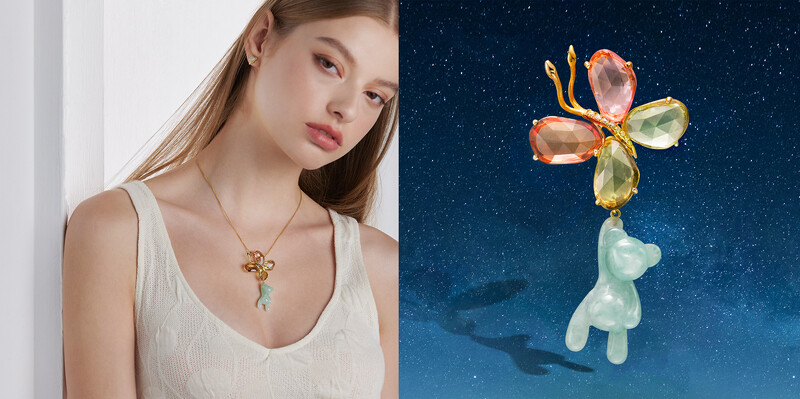 林曉同珠寶,Eric Jade Bear 福來熊 胸墜兩用珠寶,參考價格NT,256,000元。 林曉同珠寶,Eric Jade Bear 福來熊 胸墜兩用珠寶,參考價格NT,256,000元。