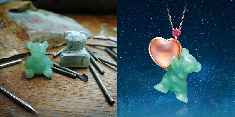 林曉同珠寶「隨玉而安」的每一件作品均採用獨創3D立體玉雕。 Eric Jade Bear 愛心熊墜飾,價格自NT.121,900起,詳情店洽。 林曉同珠寶「隨玉而安」的每一件作品均採用獨創3D立體玉雕。 Eric Jade Bear 愛心熊墜飾,價格自NT.121,900起,詳情店洽。