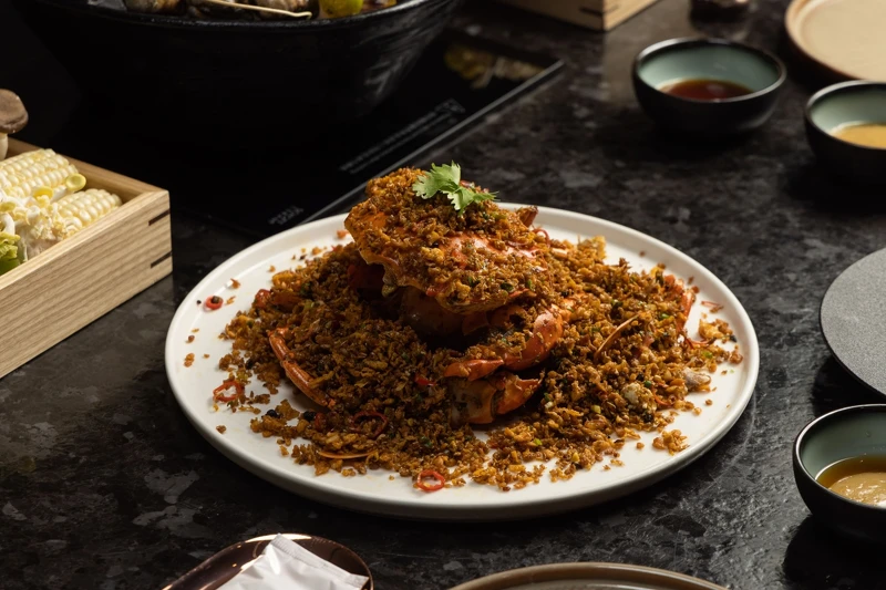 「避風塘炒蟹」。 「避風塘炒蟹」。