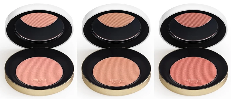 Hermès愛馬仕Rose Hermès瑰麗粉紅系列絲滑腮紅(左起#35、#47、#58 ) ，NT2,700