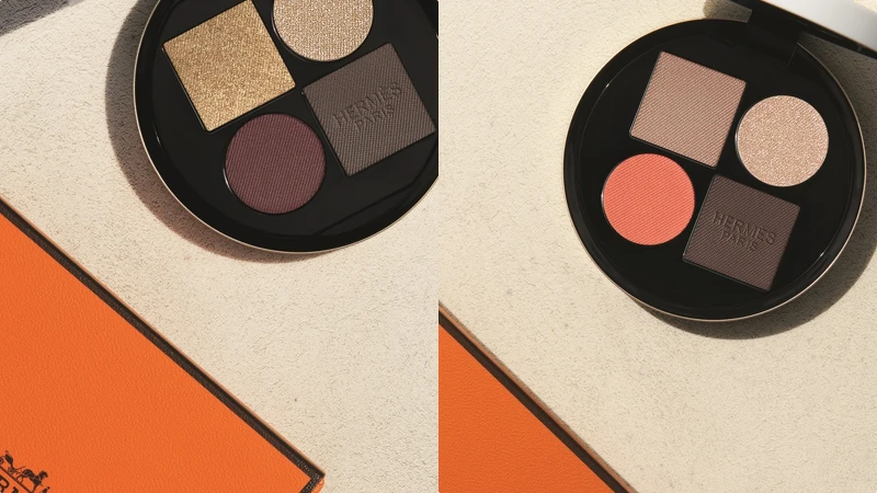 Le Regard Hermès 愛馬仕眼妝系列Ombres d'Hermès 愛馬仕眼影視覺。