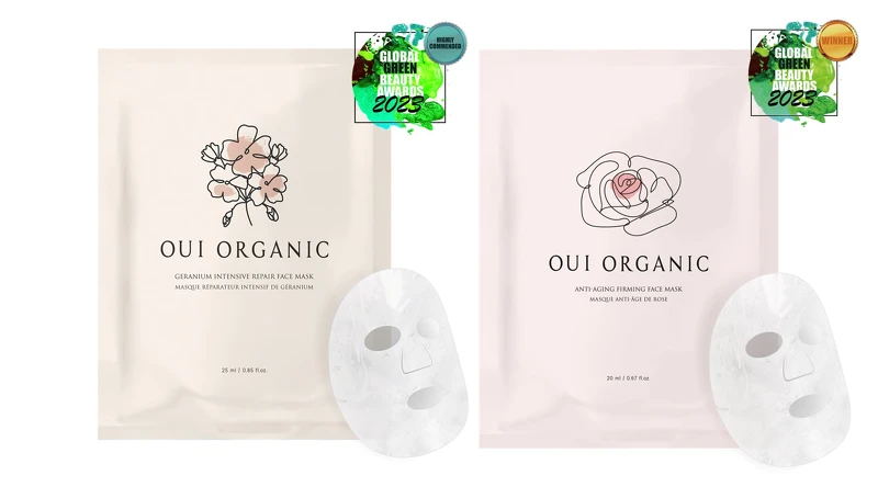 OUI ORGANIC天竺葵全效修護面膜於2023全球綠色美妝大獎中獲得最佳植萃面膜-推薦獎殊榮。 OUI ORGANIC天竺葵全效修護面膜於2023全球綠色美妝大獎中獲得最佳植萃面膜-推薦獎殊榮。
