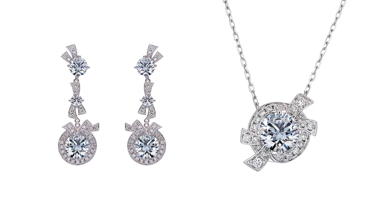 圖說／星星相愛耳環(2克拉)、星星相愛項鍊