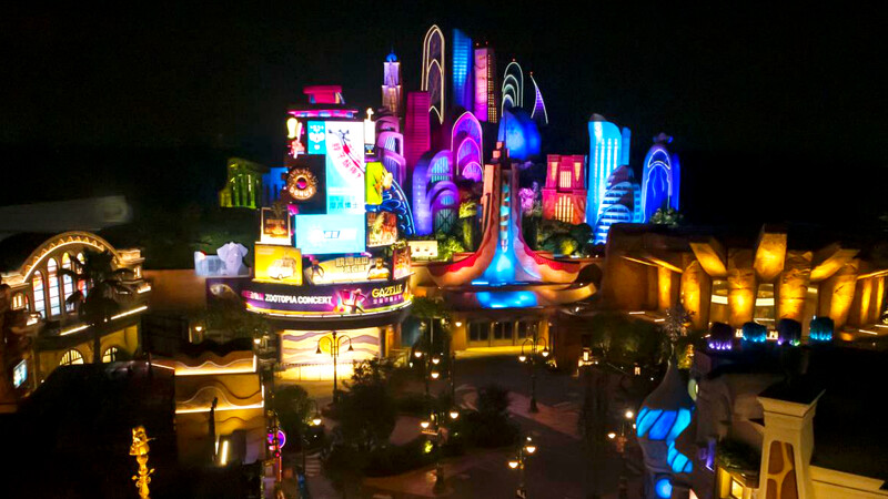 上海迪士尼樂園「瘋狂動物城」夜景