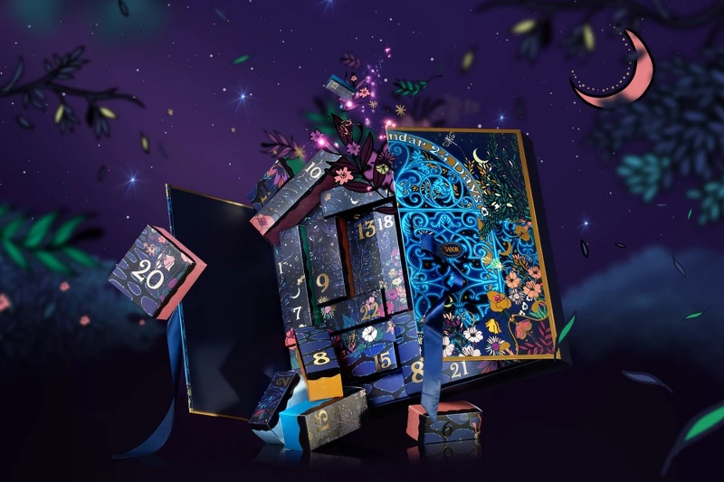 SABON 2023聖誕星熠幻境倒數月曆情境圖。 SABON 2023聖誕星熠幻境倒數月曆情境圖。
