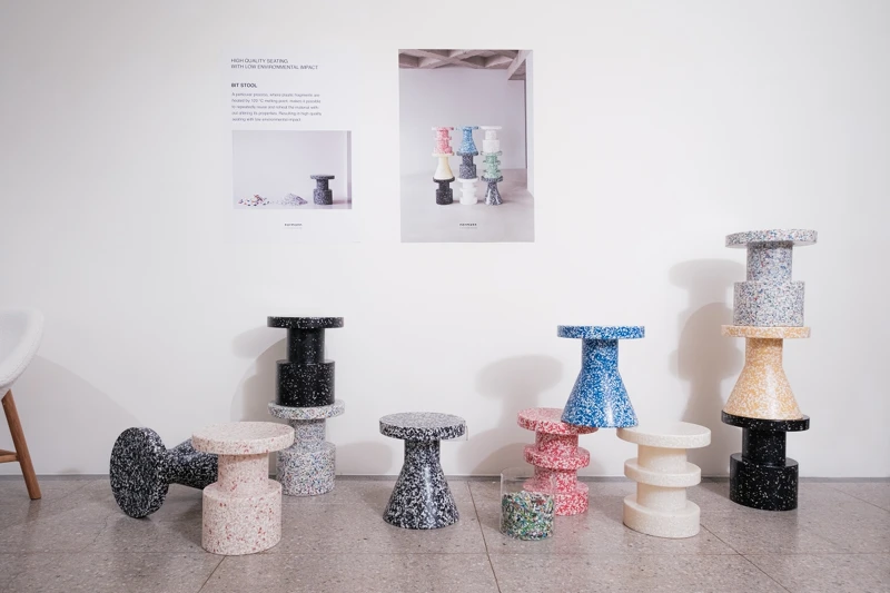 於台北「朋丁 pong ding」舉辦發表,現場展出「Bit Stool 原點椅凳」。 於台北「朋丁 pong ding」舉辦發表,現場展出「Bit Stool 原點椅凳」。