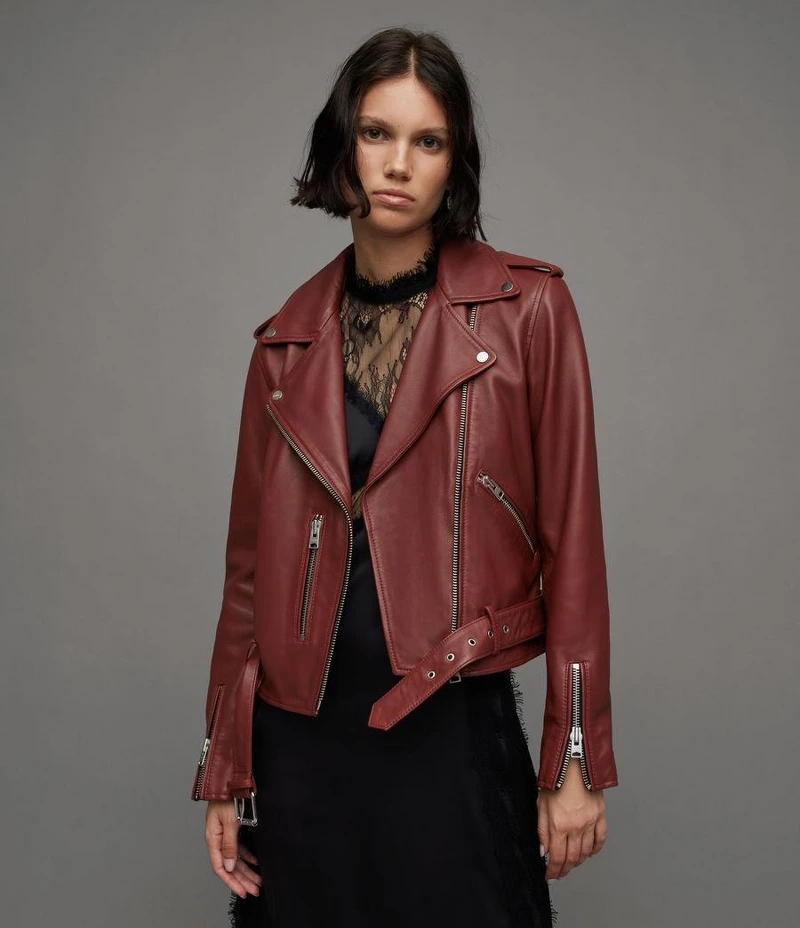 Allsaints Balfern騎士皮衣NT$19,700。 Allsaints Balfern騎士皮衣NT$19,700。