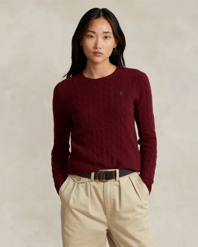Polo Ralph Lauren羊毛圓領毛衣 NT$6,480。 Polo Ralph Lauren羊毛圓領毛衣 NT$6,480。