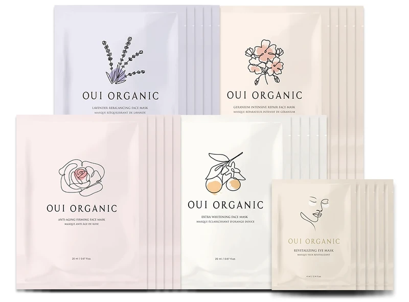 OUI ORGANIC敷敷植萃面膜全系列25入組。 OUI ORGANIC敷敷植萃面膜全系列25入組。