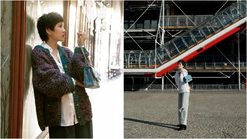 左/紫色毛呢針織衫、黑色粗跟踝靴、雙C Logo丹寧口蓋包Première原創款腕錶、Coco Crush窄版戒指、Coco Crush Toi et Moi戒指小型款,all by CHANEL;彩妝,CHANEL Beauty;白色襯衫、深色寬鬆長褲,導演私物。右/白色荷葉摺飾短袖襯衫、黑色粗根踝靴、雙C Logo丹寧口蓋包、Première原創款腕錶、Coco Crush窄版戒指、Coco Crush Toi et Moi戒指小型款,all by CHANEL;彩妝,CHANEL Beauty;丹寧長褲,導演私物。 左/紫色毛呢針織衫、黑色粗跟踝靴、雙C Logo丹寧口蓋包Première原創款腕錶、Coco Crush窄版戒指、Coco Crush Toi et Moi戒指小型款,all by CHANEL;彩妝,CHANEL Beauty;白色襯衫、深色寬鬆長褲,導演私物。右/白色荷葉摺飾短袖襯衫、黑色粗根踝靴、雙C Logo丹寧口蓋包、Première原創款腕錶、Coco Crush窄版戒指、Coco Crush Toi et Moi戒指小型款,all by CHANEL;彩妝,CHANEL Beauty;丹寧長褲,導演私物。