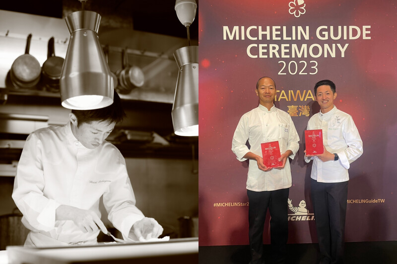 高山英紀特地來台領取米其林獎項。 高山英紀特地來台領取米其林獎項。