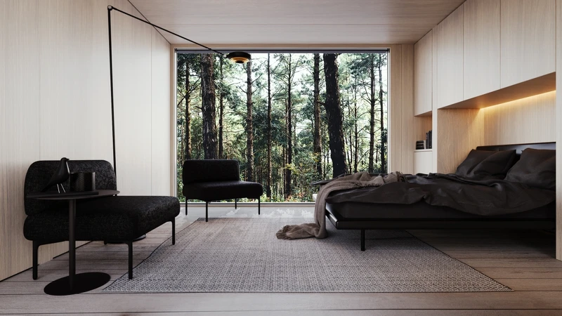 FUEL Cabin 將客廳、廚房、衛浴間、臥室各個空間拆解成為獨立單位。 FUEL Cabin 將客廳、廚房、衛浴間、臥室各個空間拆解成為獨立單位。