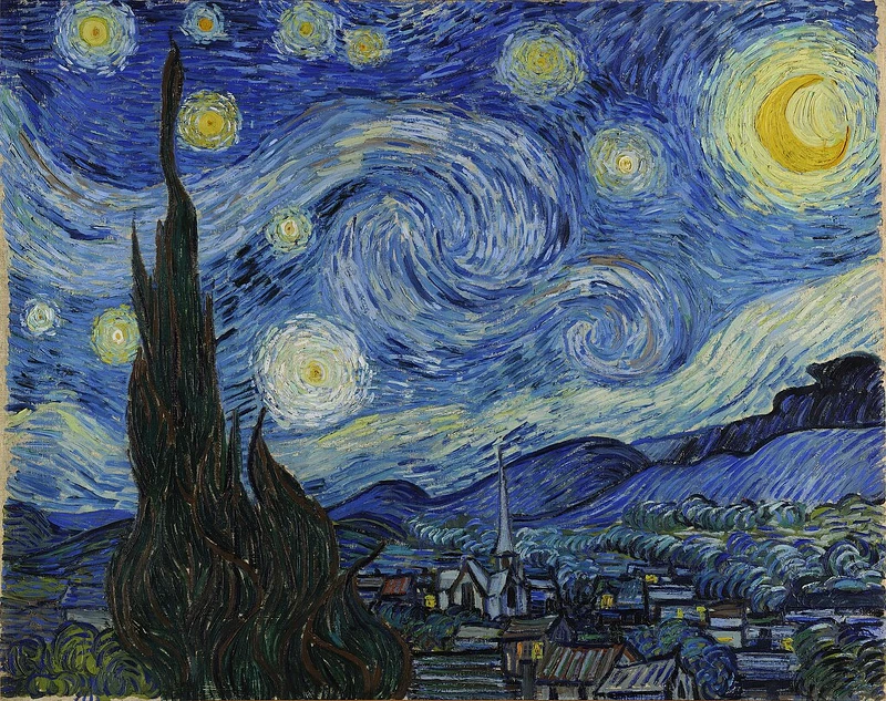 梵谷《星夜》。圖/Vincent van Gogh, Public domain, via Wikimedia Commons 梵谷《星夜》。圖/Vincent van Gogh, Public domain, via Wikimedia Commons