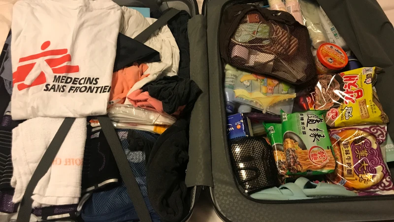 王伊蕾醫師前往醫療前線的隨身行李。