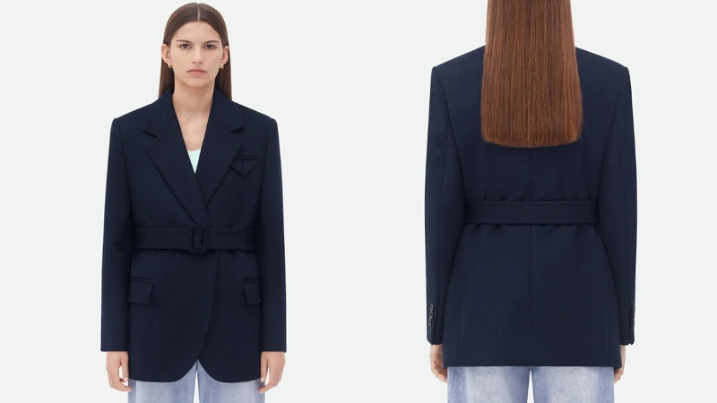 Double Wool Cashmere Belted Jacket NT.111,300