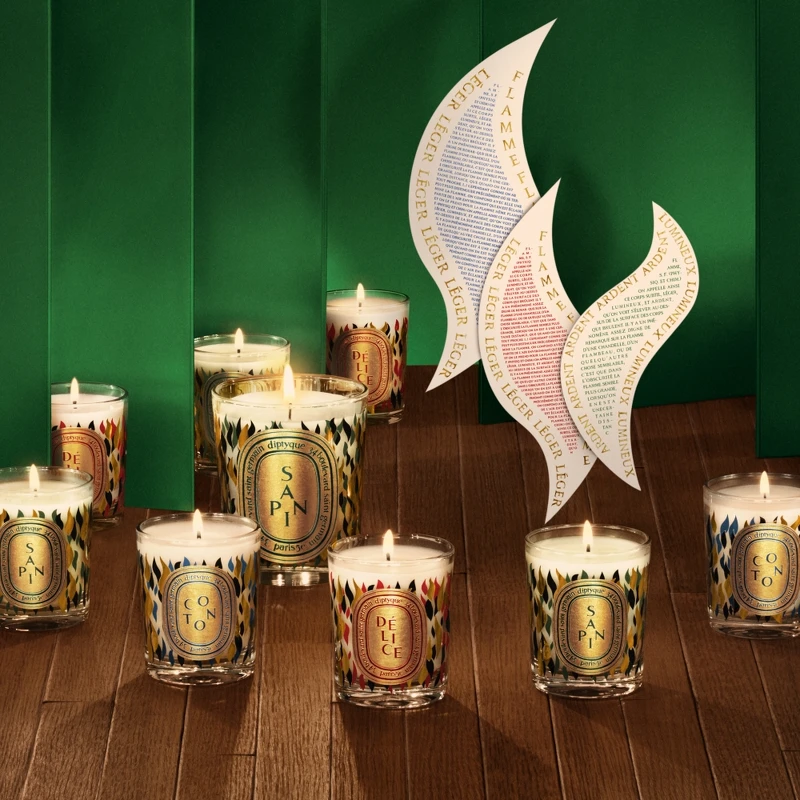 Diptyque 2023聖誕限量蠟燭(冷杉、乾果、綿雪)70g，NT1,550、190g，NT2,650