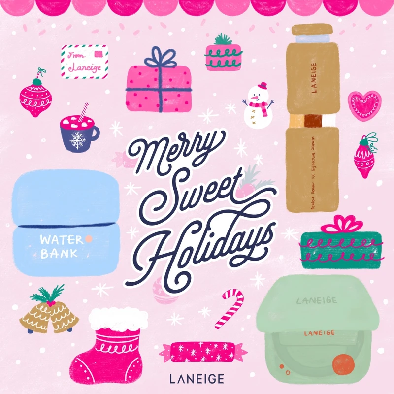 LANEIGE蘭芝Merry Sweet Holiday主視覺。