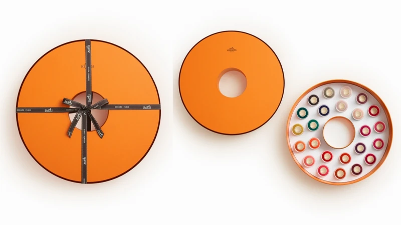 Hermès愛馬仕彩色花環指甲油禮盒。