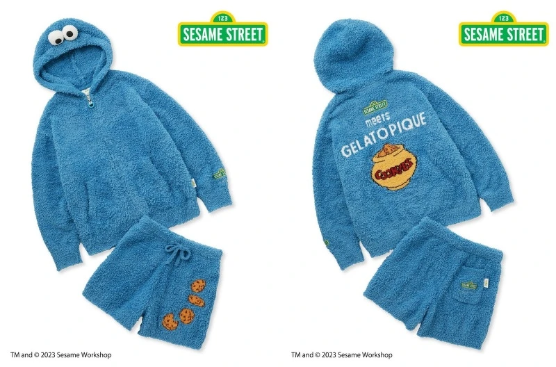 GELATO Cookie Monster 連帽外套短褲套裝 NT5,290