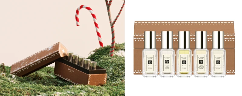 童話薑餅聖誕限量香水組NT$4,200 內含:薑餅香水、白苔與雪花蓮香水、苦橙香水、綠杏仁與紅醋栗香水、午夜麝香與琥珀香水 童話薑餅聖誕限量香水組NT$4,200 內含:薑餅香水、白苔與雪花蓮香水、苦橙香水、綠杏仁與紅醋栗香水、午夜麝香與琥珀香水