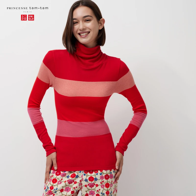 HEATTECH EXTRA WARM極暖無縫羅紋高領T恤,NT$790。 HEATTECH EXTRA WARM極暖無縫羅紋高領T恤,NT$790。