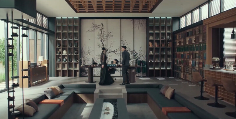 《與惡魔有約》九元的仙月財團辦公室，古典又風雅